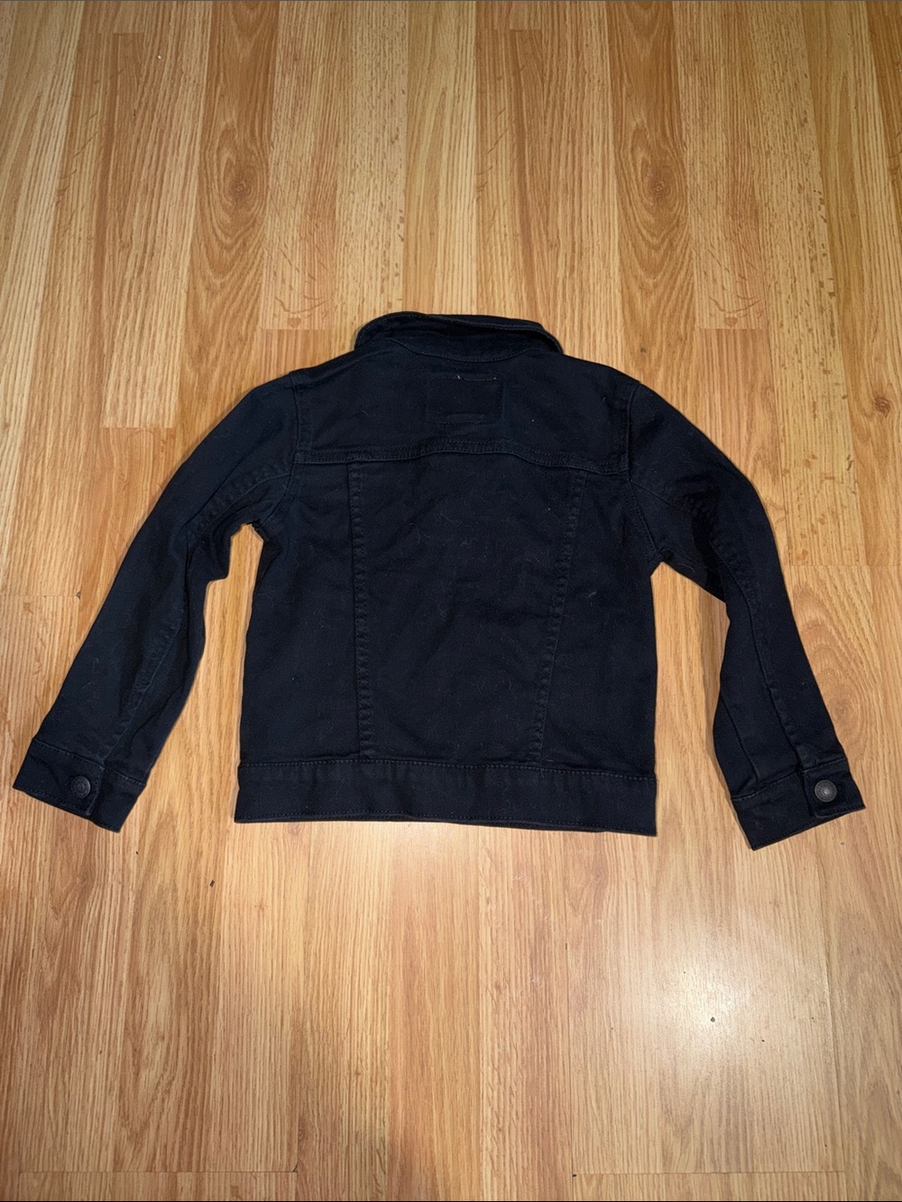 Levi’s Black Denim Trucker Jacket Size 6 - Picture 3 of 3